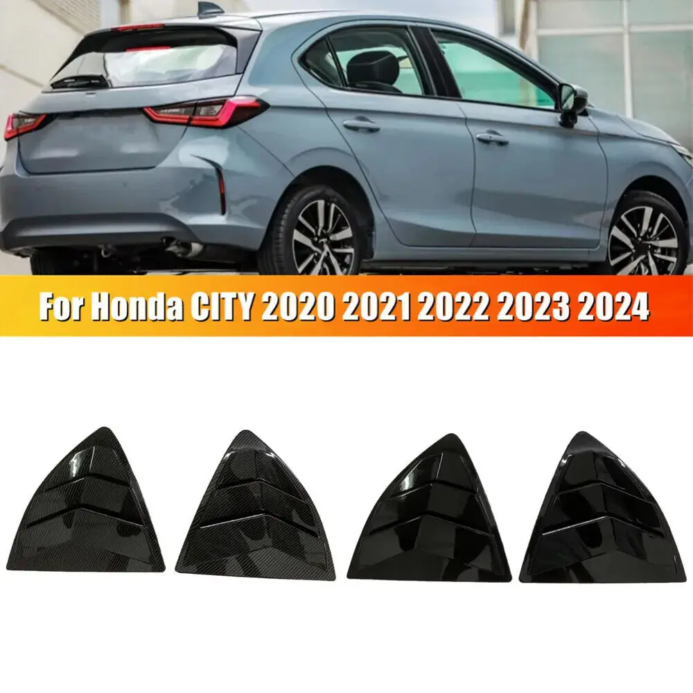 for honda city 2020 2021 2022 2023 2024 pair car rear louver window side shutter cover trim sticker vent scoop abs accessories for honda city 2020 2021 2022 2023 2024 pair car rear louver window side shutter cover trim sticker vent scoop abs accessories