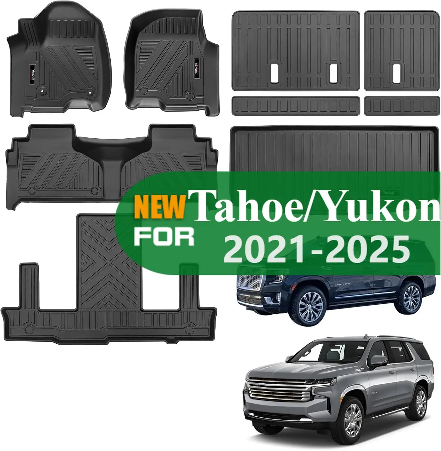 black tpe rubber mat all weather suitable for 2021 2025 chevrolet tahoe/gmc yukon (non xl) 7 seater,floor, trunk,backseat mats black tpe rubber mat all weather suitable for 2021 2025 chevrolet tahoe/gmc yukon (non xl) 7 seater,floor, trunk,backseat mats