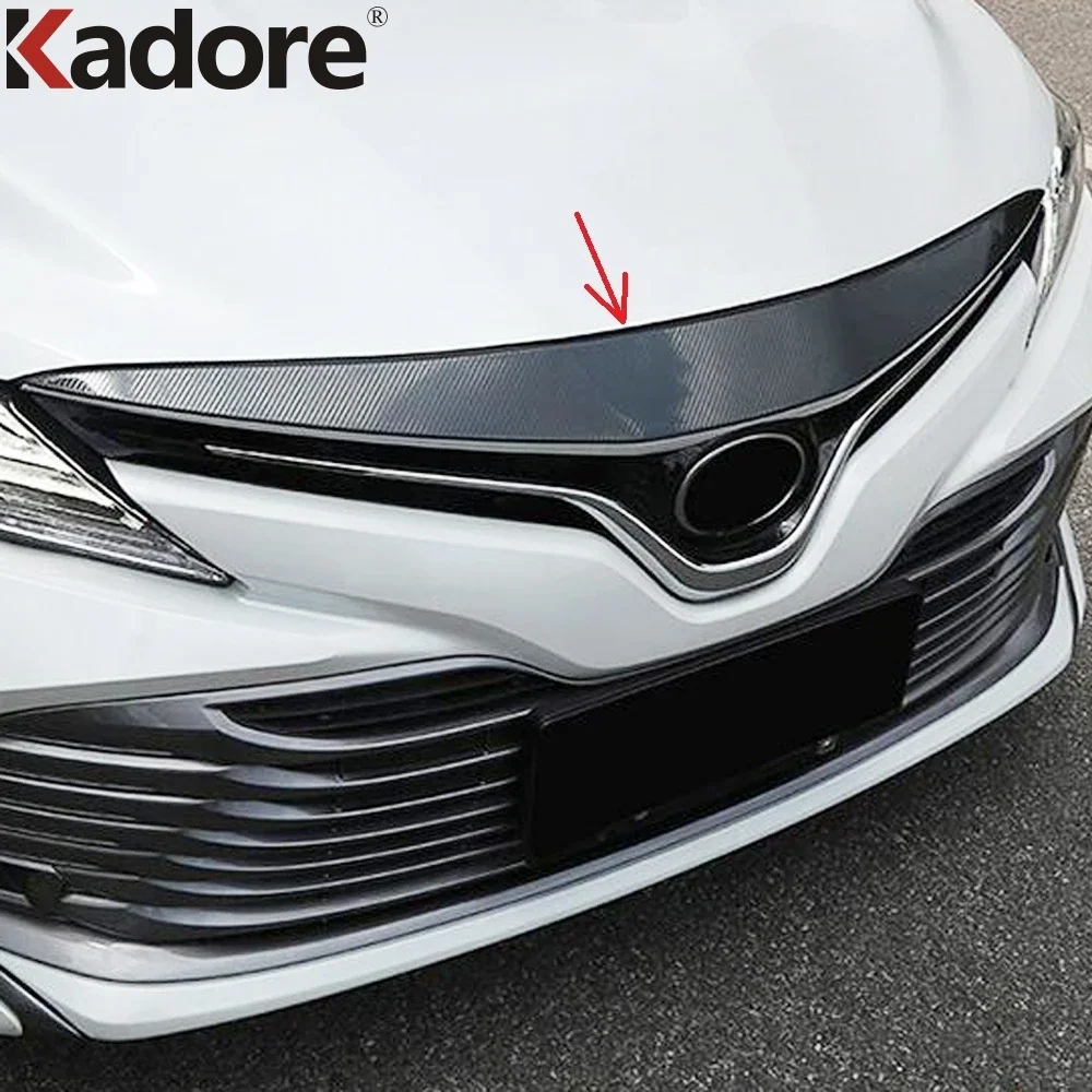 front hood engine cover trim for toyota camry xv70 le xle 2017 2019 2020 carbon fiber car upper racing grille strip front hood engine cover trim for toyota camry xv70 le xle 2017 2019 2020 carbon fiber car upper racing grille strip