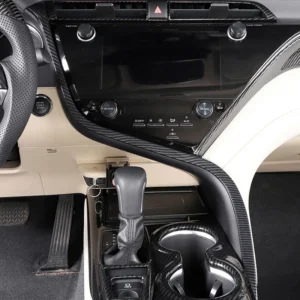 for toyota camry xv70 2018 2020 2023 lhd central console strip cover trim moulding interior accessories abs carbon fiber