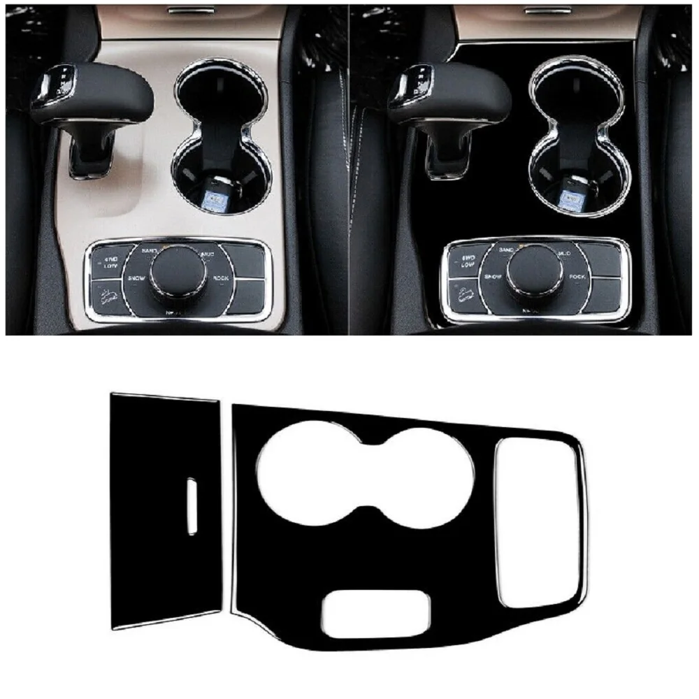 1 set glossy black soft plastics car console gear shift panel covers for jeep grand cherokee 2014 2015 auto interior accessories 1 set glossy black soft plastics car console gear shift panel covers for jeep grand cherokee 2014 2015 auto interior accessories