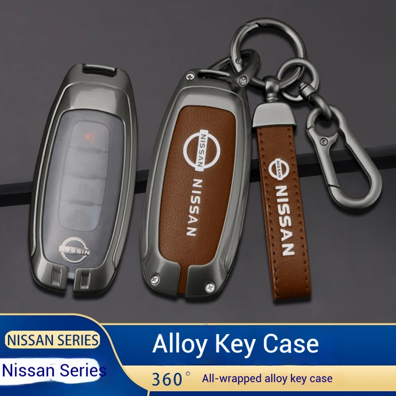 for nissan qashqai juke x trail patrol leaf altima maxima murano tiida teana rogue sentra zinc alloy leather car key cover case for nissan qashqai juke x trail patrol leaf altima maxima murano tiida teana rogue sentra zinc alloy leather car key cover case