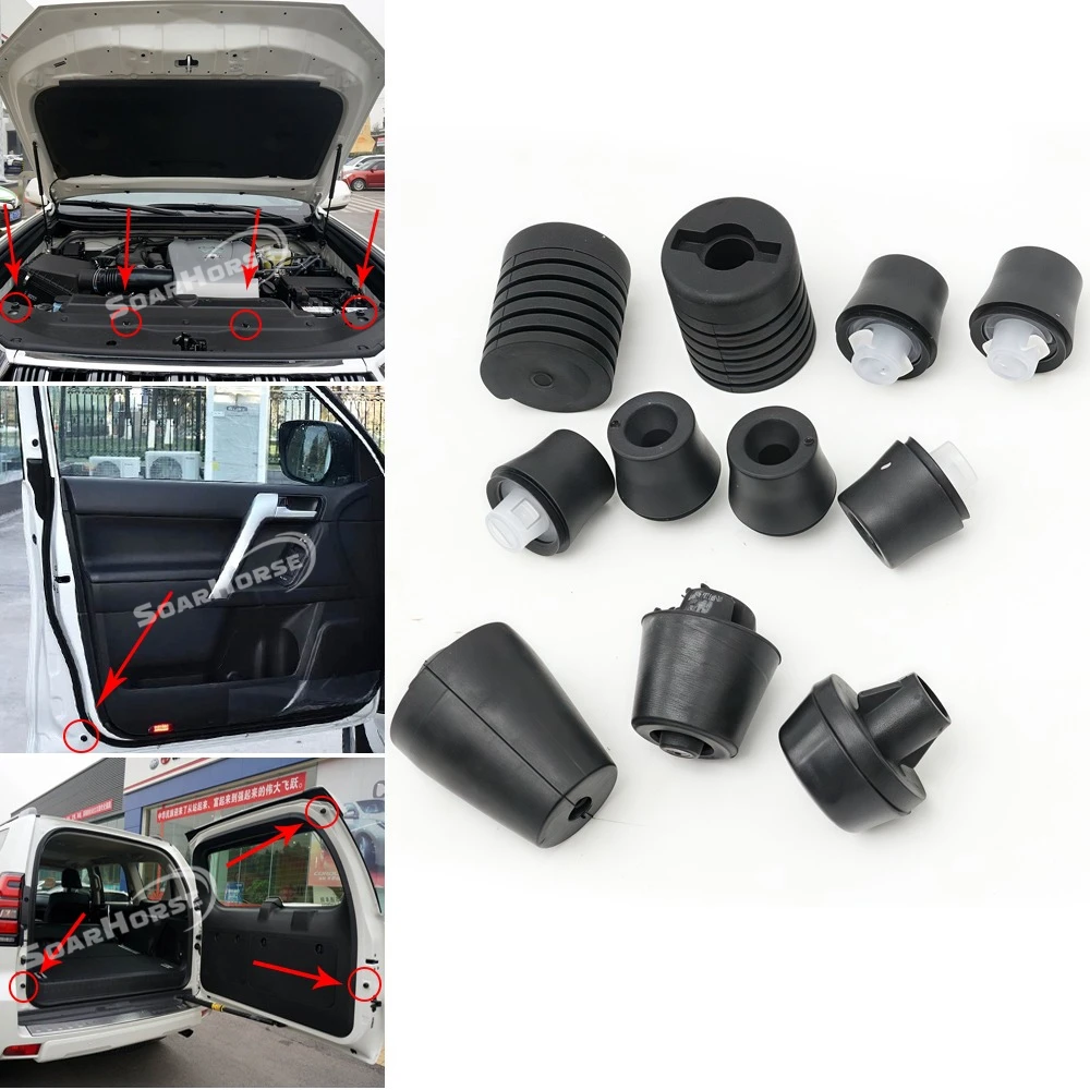 door bumper guards absorber stopper engine hood cushion pad tailgate rubber buffer for toyota land cruiser prado lc150 2010 2021 door bumper guards absorber stopper engine hood cushion pad tailgate rubber buffer for toyota land cruiser prado lc150 2010 2021
