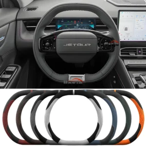suede leather car steering wheel cover for jetour dashing pro plus max 2021 2022 2023 2024 2025 car styling auto accessories