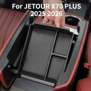 for jetour x70 plus 2025 2026 armrest storage box abs storage case behind screen custom fit car storage container