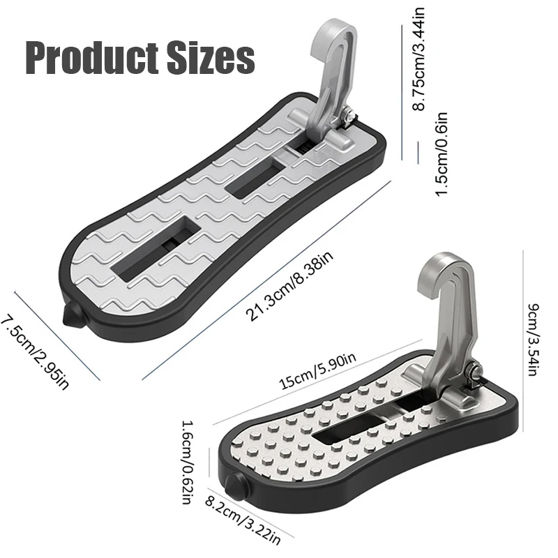 extended car door step foldable car roof rack step universal latch hook auxiliary foot pedal aluminium alloy safety hammer extended car door step foldable car roof rack step universal latch hook auxiliary foot pedal aluminium alloy safety hammer