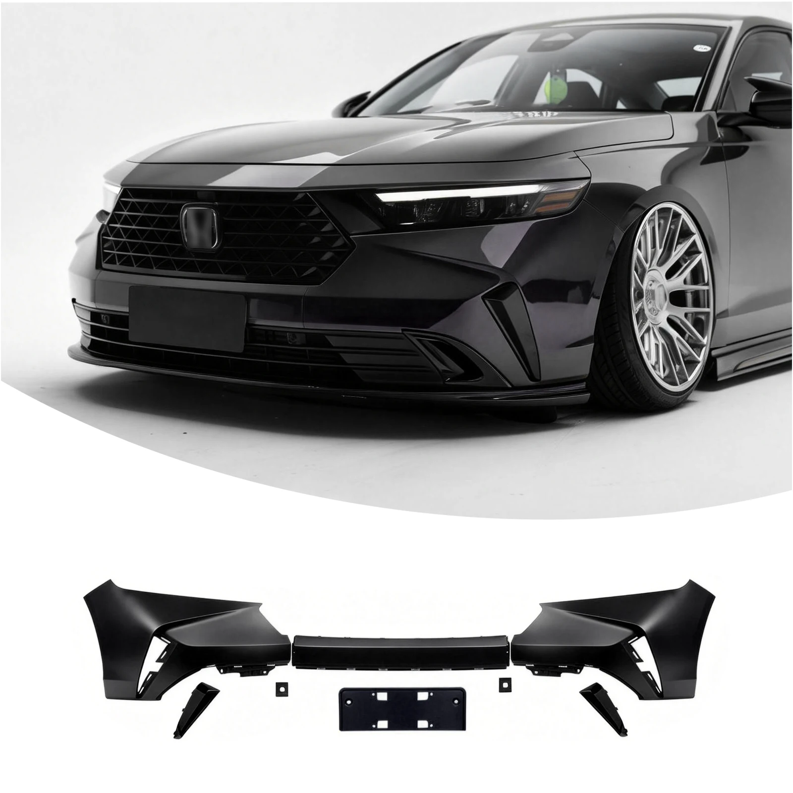 car front bumper lip flowing gray splitter fit body kit parts wear resistant for 11th generation accord 2022 2025 car front bumper lip flowing gray splitter fit body kit parts wear resistant for 11th generation accord 2022 2025