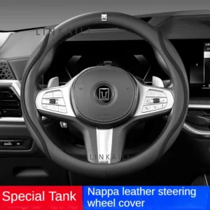 suitable for great wall tank 300 400 500 700 nappa leather anti slip car steering wheel cover auto accessories