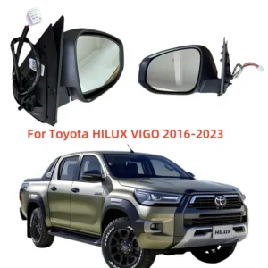 for toyota hilux vigo 2016 2023 3/5/7/9 wires car side mirror assembly electrically controlled lens turn signal heating folding