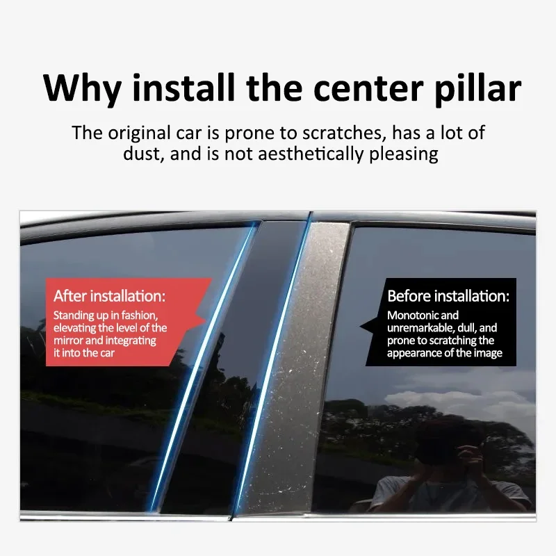 8pcs anti scratch black window trim covers b c pillars center column for jetour traveller shanhai t2 2023 2024 2025 8pcs anti scratch black window trim covers b c pillars center column for jetour traveller shanhai t2 2023 2024 2025