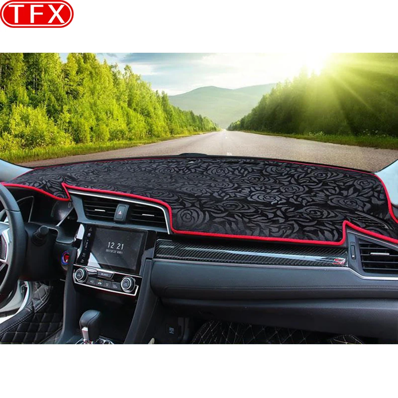 flannel dashboard cover for honda civic 10th gen 2016 2021 dash mat sun shade pad instrume panel carpets interior flannel dashboard cover for honda civic 10th gen 2016 2021 dash mat sun shade pad instrume panel carpets interior
