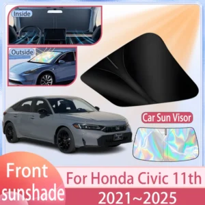 car sunshade for honda civic 11th 2021~2025 2024 2023 2022 front windshield sun visor cover anti uv protection accessories