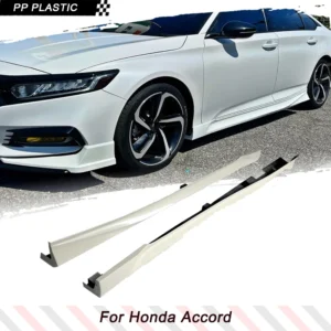gloss black car side skirt extension lip splitters for honda accord 2018 2022 car side bumper protector racing car body kits