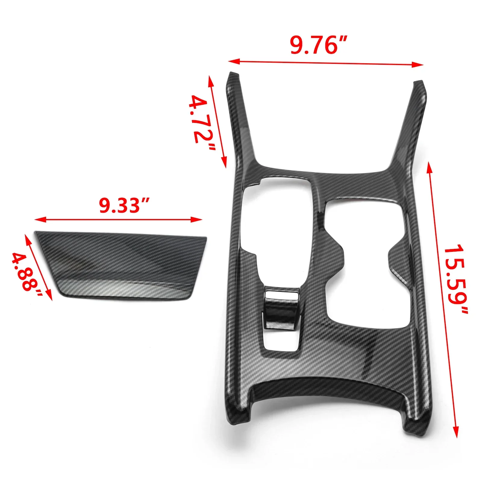 carbon fiber style center console gear shift box panel cigarette lighter panel cover trim for honda accord 2018 2021 2022 carbon fiber style center console gear shift box panel cigarette lighter panel cover trim for honda accord 2018 2021 2022