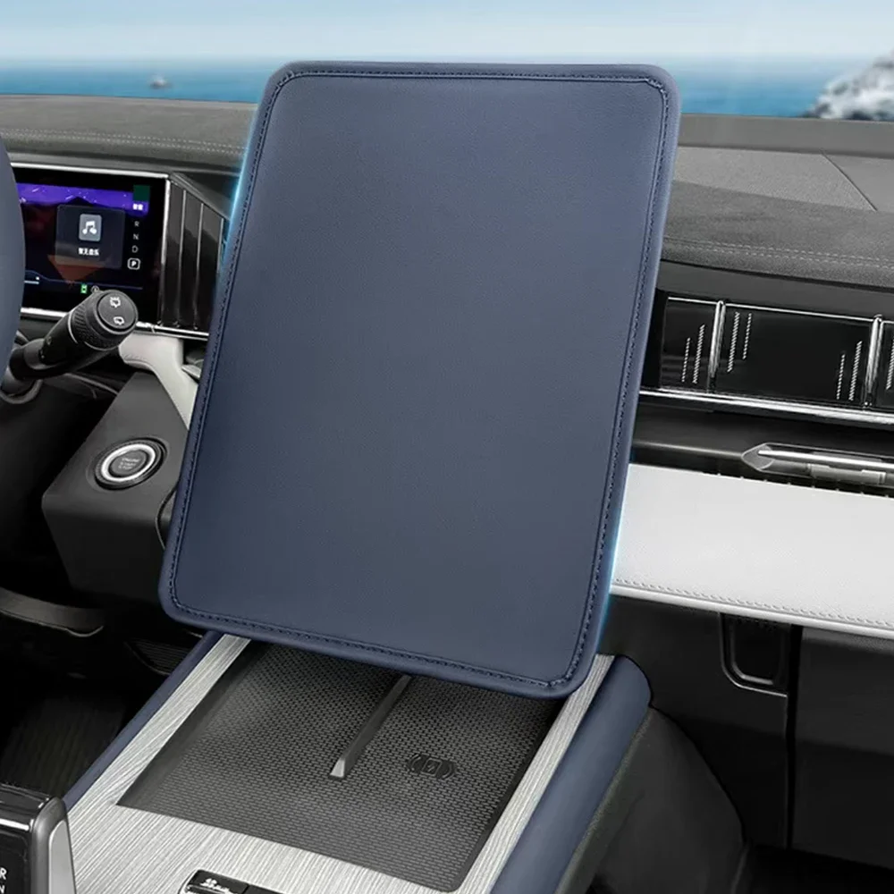 for geely boyue l atlas 2024 car central control screen case panel dust cover leather material decoration protector for geely boyue l atlas 2024 car central control screen case panel dust cover leather material decoration protector