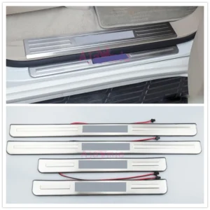 2008 2018 for toyota lc land cruiser 200 exterior led door sills guard plate kits chrome car styling accessories