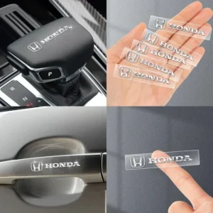 metallic texture emblem auto decor decals car window wiper stickers for honda civci fit crv accord jazz hrv dio prelude odyssey
