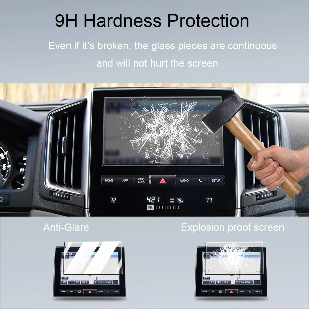 for toyota land cruiser 2016 2022car interior console radio lcd display screen anti scratch tempering glass anti blue light film for toyota land cruiser 2016 2022car interior console radio lcd display screen anti scratch tempering glass anti blue light film