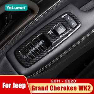 for jeep grand cherokee wk2 2011 2013 2014 2015 2016 2017 2018 2019 2020 car window glass lift switch panel cover accessories