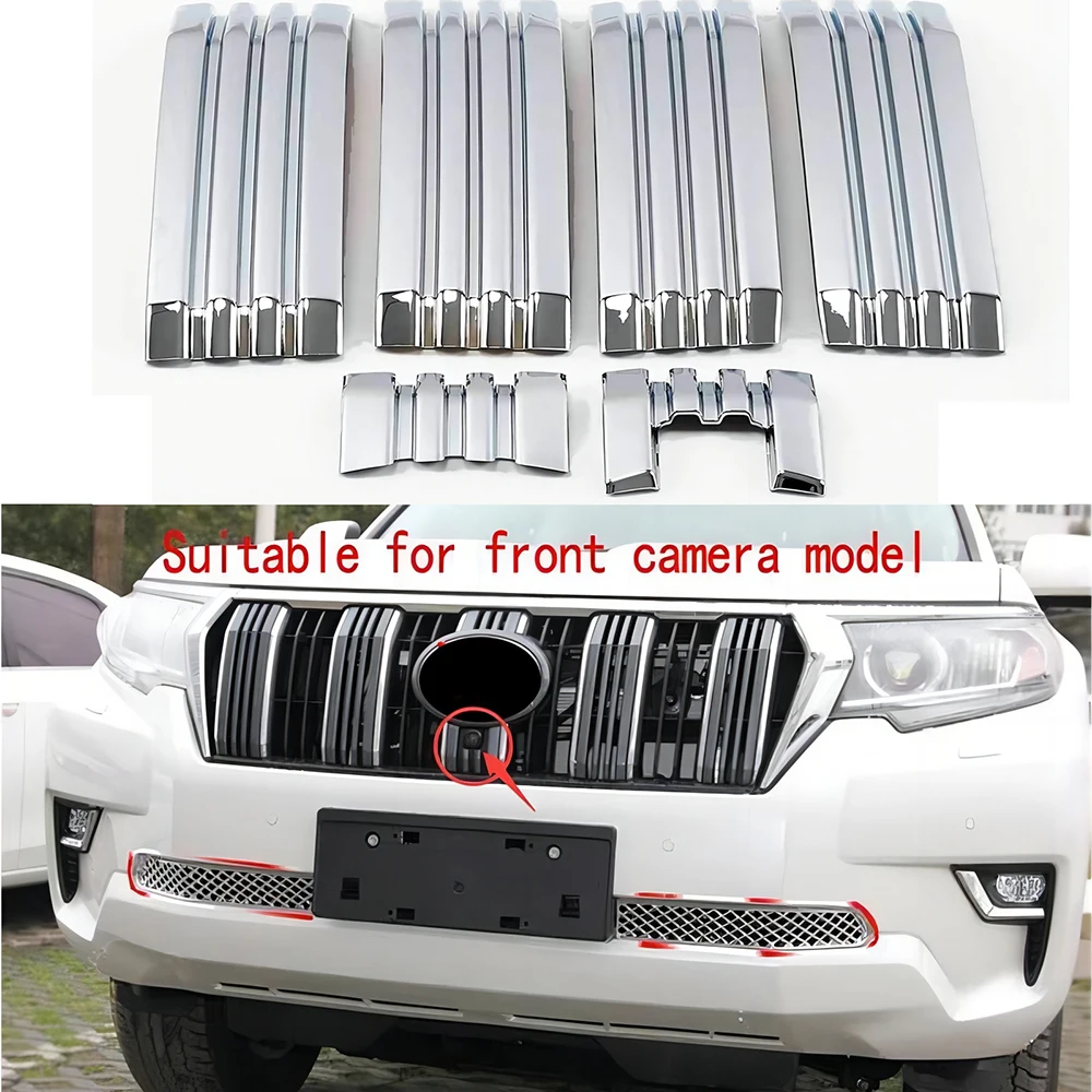 abs chrome front grille grill shinny decoration trims for toyota land cruiser prado 150 fj150 2018 2019 2020 6pcs abs chrome front grille grill shinny decoration trims for toyota land cruiser prado 150 fj150 2018 2019 2020 6pcs