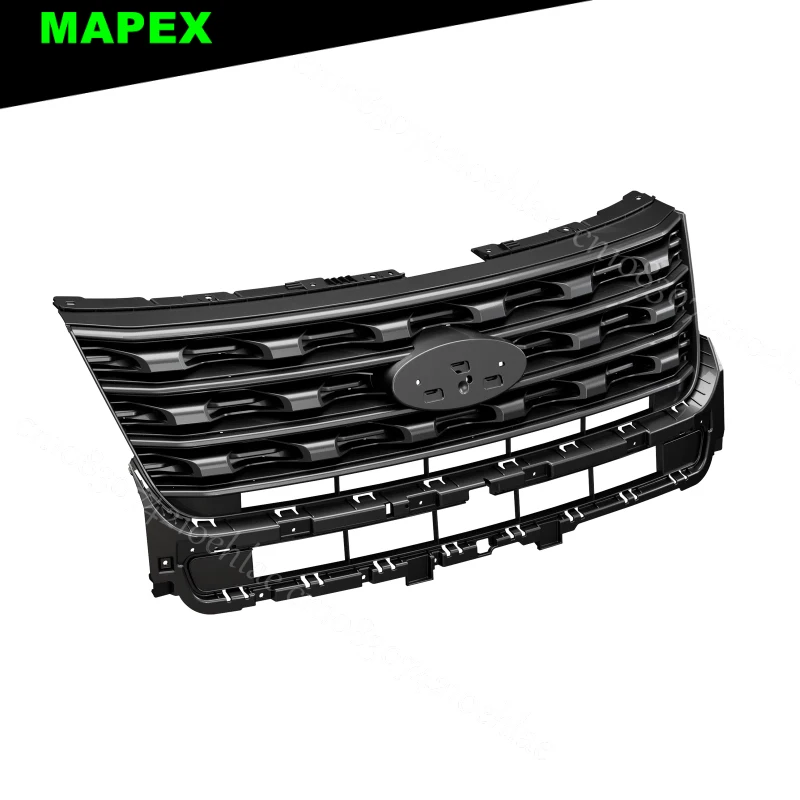 for ford explorer 2016 2017 front bumper upper grille glossy black painted for ford explorer 2016 2017 front bumper upper grille glossy black painted