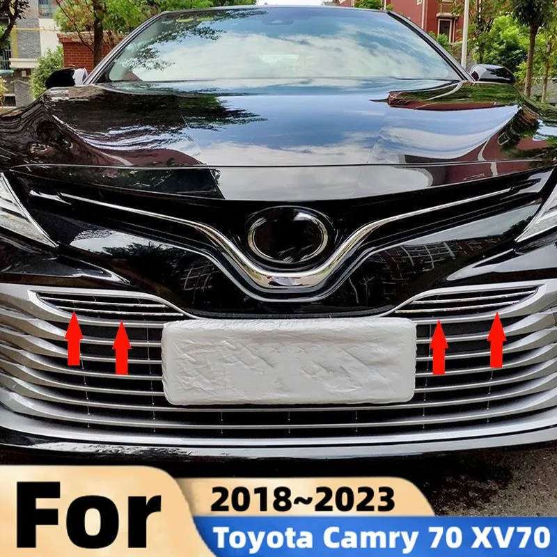for toyota camry 70 xv70 2018~2023 hybrid car front bumper grille grill frame frame panels decoration strip external accessories for toyota camry 70 xv70 2018~2023 hybrid car front bumper grille grill frame frame panels decoration strip external accessories