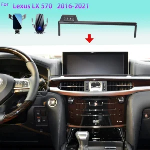 car phone holder for lexus lx 570 j200 2016 2020 2021 screen mobile phone support car mounts 15w wireless charging accessories