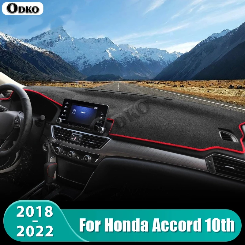 for honda accord 10th 2018 2019 2020 2021 2022 car dashboard mat sun shade instrument desk non slip cover accessories for honda accord 10th 2018 2019 2020 2021 2022 car dashboard mat sun shade instrument desk non slip cover accessories