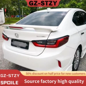 car styling for new honda city 2020 2023 rs design high quality abs material tail modified car styling rear trunk spoiler wing