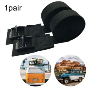 2pcs new 300cm*2.5cm black tie down strap strong ratchet belt luggage bag cargo lashing with metal buckle dropshipping
