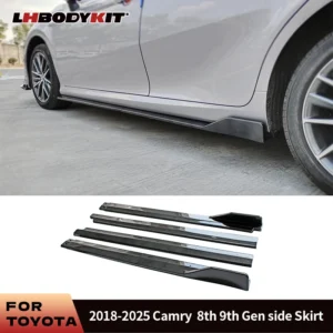for 2018 2025 toyota camry 8th 9th gen car side skirts 4pcs left right protective panels anti crash diffuser car accessories