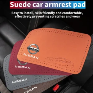 leather car armrest box pad center console arm rest protector cover for nissan rogue pathfinder x trail gtr note qashqai juke