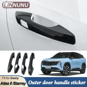 linnunu 4pcs car door handle decoration covers for geely boyue l atlas ii starray 2024 2025 2026 exterior protector accessories