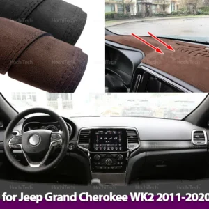 dashmat protect carpet accessories for jeep grand cherokee wk2 2011 2020 car non slip mat suede leather car dashboard cover mat