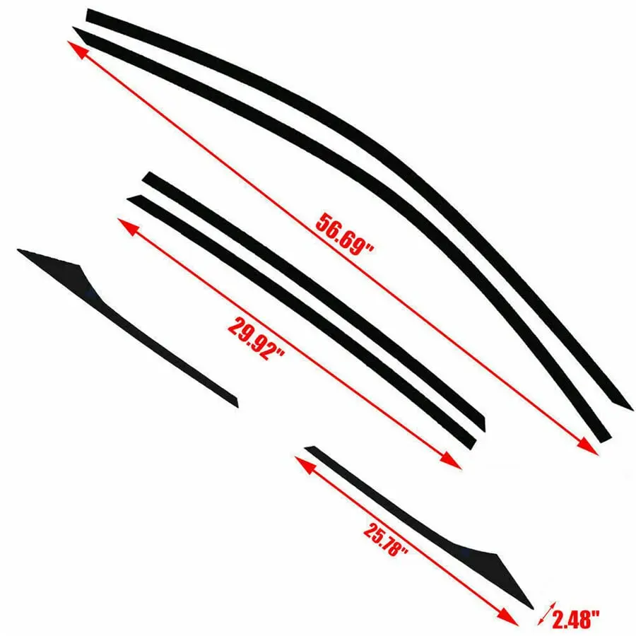 6pcs chrome delete blackout window trims for honda accord 2018 2020 glossy black 6pcs chrome delete blackout window trims for honda accord 2018 2020 glossy black