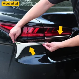4pcs rear tail light trim for lexus ls350 ls500 ls500h 2017 2026 xf50 gvf50 stainless steel car tail lamp sticker styling