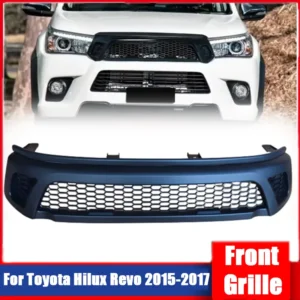 front bumper grille raptor style matte black abs car front grills for toyota hilux revo 2015 2017