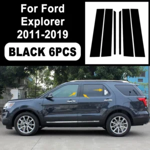 glossy black b c pillar post cover car sticker for ford explorer 2011 2019 window door decorative accessories 2018 2017 2016