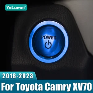 for toyota camry xv70 2018 2019 2020 2021 2022 2023 hybrid car engine one click start stop button ring cover circle trim sticker