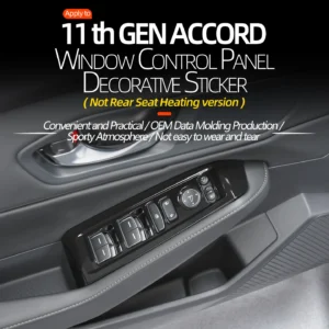 for honda 11th accord sedan 2022 2023 2024 2025 car window lifter switch control panel cover not rear seat heating version