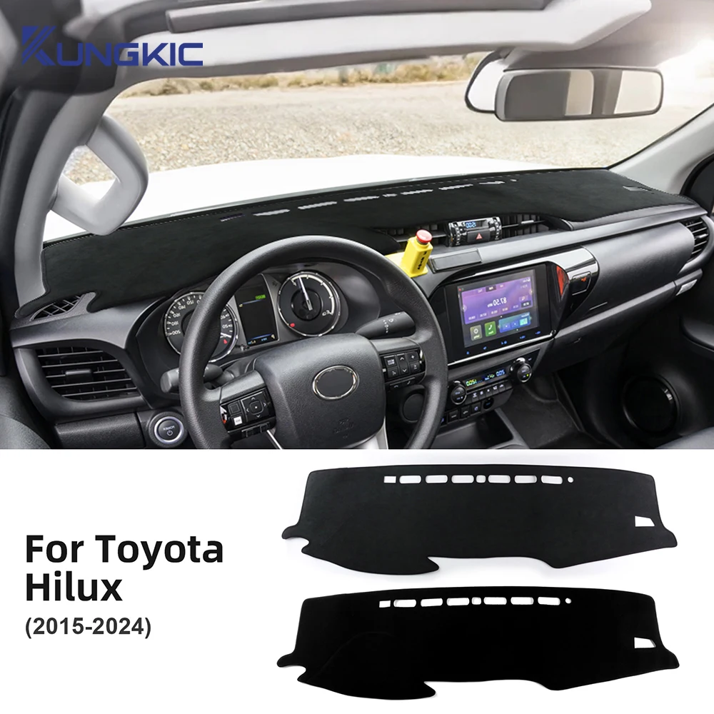 for toyota hilux 2015 2016 2017 2018 2019 2020 2024 car dashboard cover premium flannel mat avoid light pad anti uv case carpet for toyota hilux 2015 2016 2017 2018 2019 2020 2024 car dashboard cover premium flannel mat avoid light pad anti uv case carpet