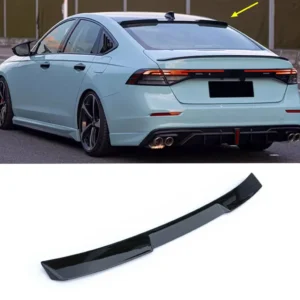 black roof rear spoiler wing boot lip tail air deflector facelift trim for accord honda 11th gen 2023 2024 tuning accessories