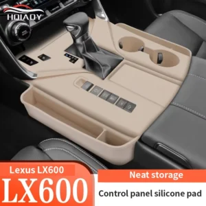 center console storage water cup silicone pad storage box cover for 2022 2025 lexus lx600 lx500d lx 600 interior accessories
