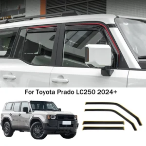 for toyota prado lc250 2024+ side window deflector visor rain wind guard shield vent cover car accessories 4pcs