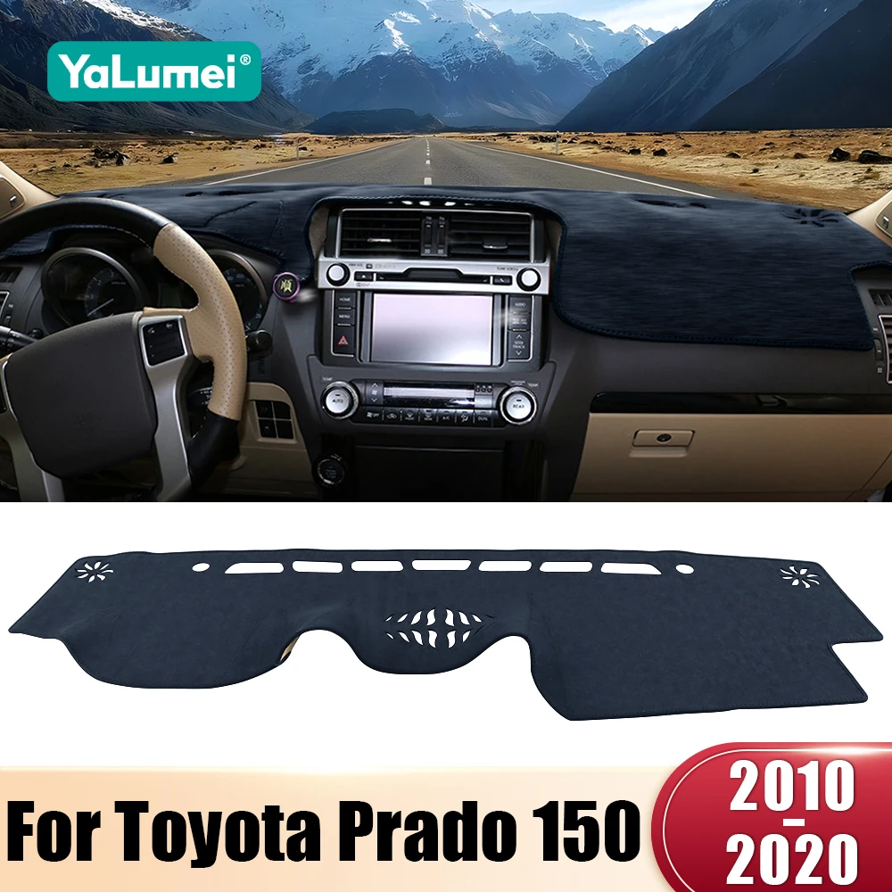 for toyota land cruiser prado 150 j150 2010 2018 2019 2020 car dashboard cover avoid light pad anti uv carpets non slip mats for toyota land cruiser prado 150 j150 2010 2018 2019 2020 car dashboard cover avoid light pad anti uv carpets non slip mats