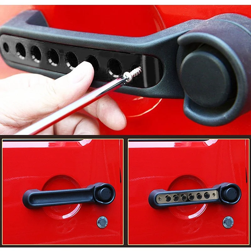 for jeep jk parts handle cover for 2007 2017 jeep wrangler jk unlimited front door aluminum grab handle cover door handle insert for jeep jk parts handle cover for 2007 2017 jeep wrangler jk unlimited front door aluminum grab handle cover door handle insert