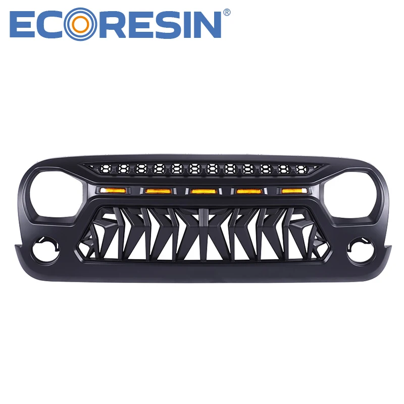 matte black offroad for wrangler 2007 2017 jk 4*4 jeep auto parts front bumper grilles with yellow led running lights matte black offroad for wrangler 2007 2017 jk 4*4 jeep auto parts front bumper grilles with yellow led running lights