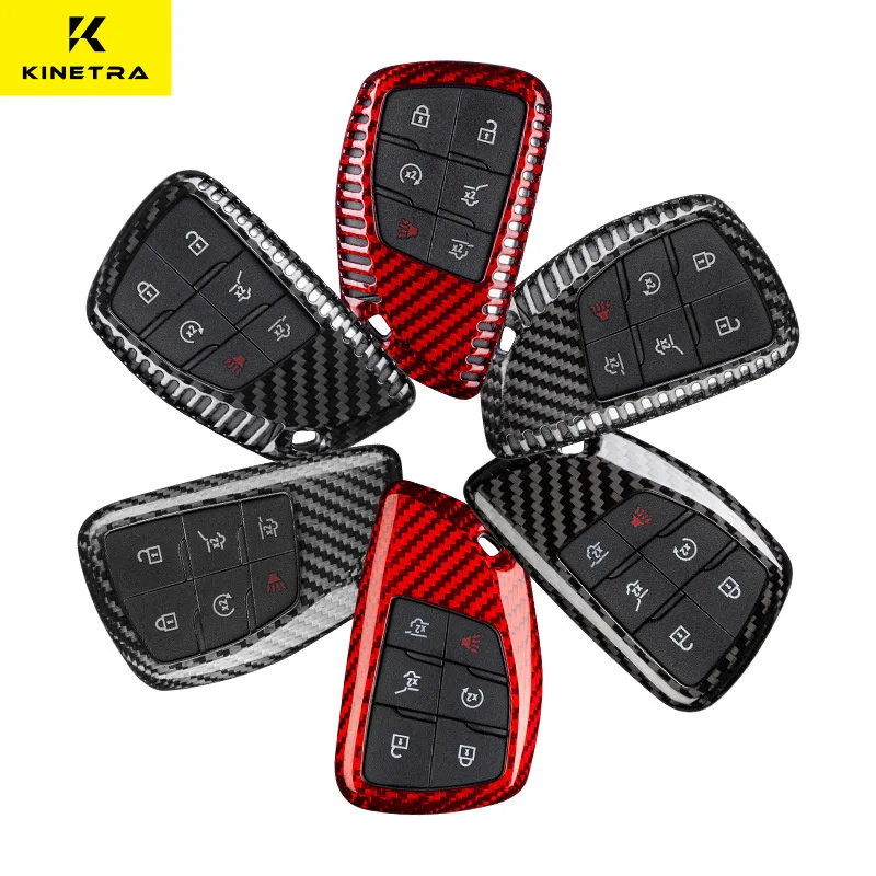 for chevrolet 2021 2024 gmc yukon denali sierra rst tahoe carbon fiber car key case cover shell for chevrolet 2021 2024 gmc yukon denali sierra rst tahoe carbon fiber car key case cover shell