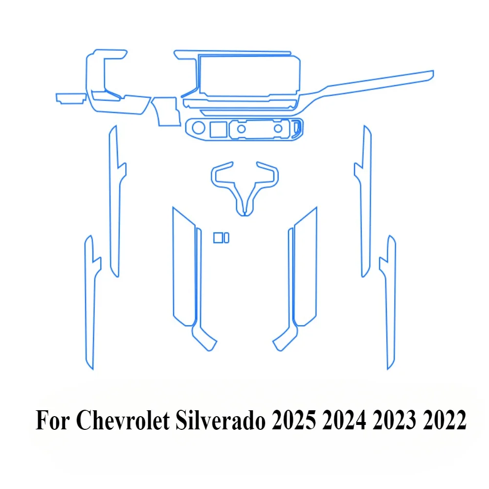 for chevrolet silverado 2025 2024 2023 ppf protection film accessories interior transparent tpu gps gear panel center console for chevrolet silverado 2025 2024 2023 ppf protection film accessories interior transparent tpu gps gear panel center console