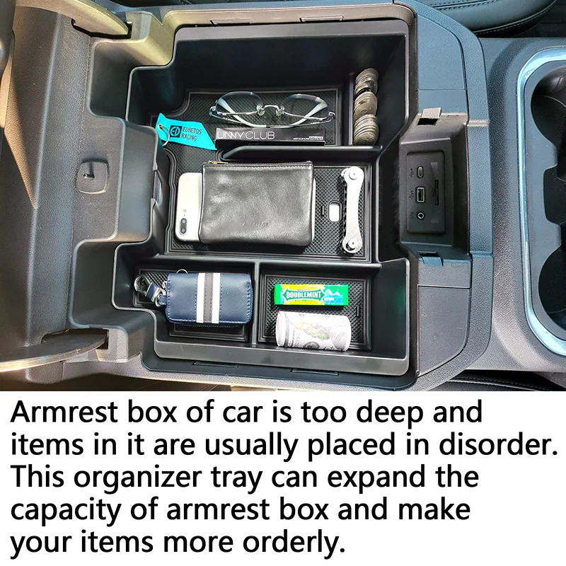 for 2020 2023 silverado/sierra 2500/3500hd/ 2019 2023 silverado 1500 / gmc sierra 1500 armrest storage box tray organizer for 2020 2023 silverado/sierra 2500/3500hd/ 2019 2023 silverado 1500 / gmc sierra 1500 armrest storage box tray organizer